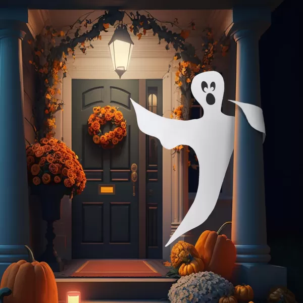 JOYIN Halloween Tree Wrap Ghost Decoration Cute Design Decor for Outdoor Lawn Party SuppliesCute