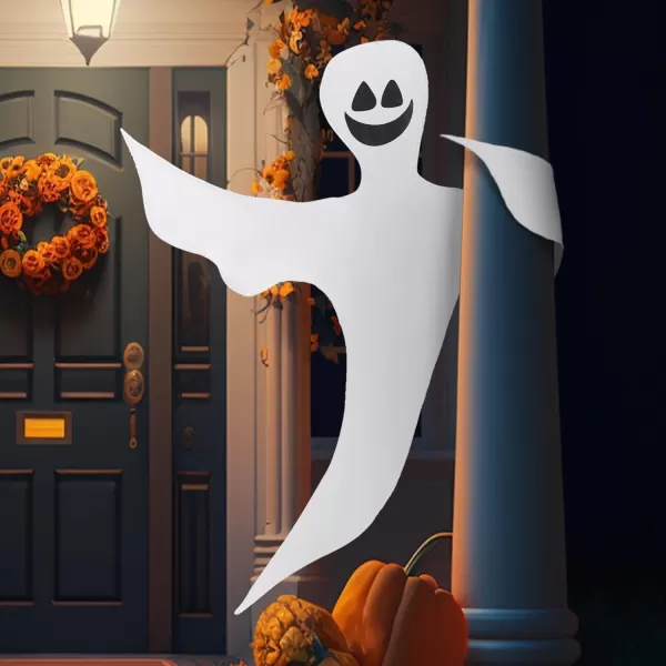 JOYIN Halloween Tree Wrap Ghost Decoration Cute Design Decor for Outdoor Lawn Party SuppliesSmile