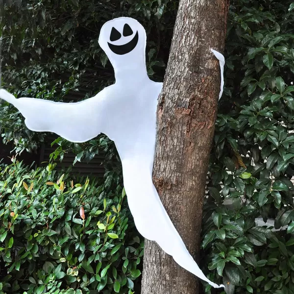 JOYIN Halloween Tree Wrap Ghost Decoration Cute Design Decor for Outdoor Lawn Party SuppliesSmile