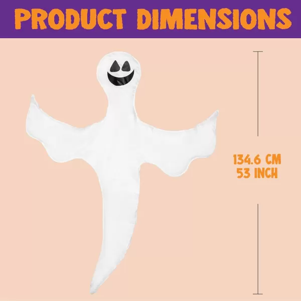 JOYIN Halloween Tree Wrap Ghost Decoration Cute Design Decor for Outdoor Lawn Party SuppliesSmile