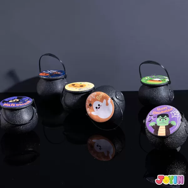 JOYIN Halloween Witch Cauldron Themed Bath Bomb with Mochi Squishy Toy 6 Packs Bubble Kids Bath Bombs with Surprise Toy InsideHalloween Party Favors Supplies