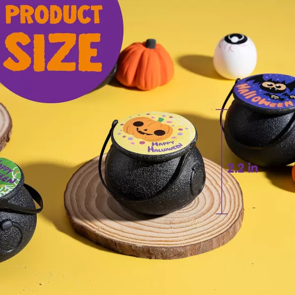 JOYIN Halloween Witch Cauldron Themed Bath Bomb with Mochi Squishy Toy 6 Packs Bubble Kids Bath Bombs with Surprise Toy InsideHalloween Party Favors Supplies