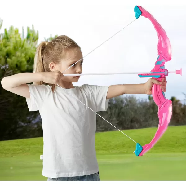 JOYIN LED Bow and Arrow for Kids Light Up Archery Toy Play Set with Suction Cups Arrows Targets ampamp Arrow Case Indoor and Outdoor Hunting Play Gift Toys for Boys Girls 312Pink