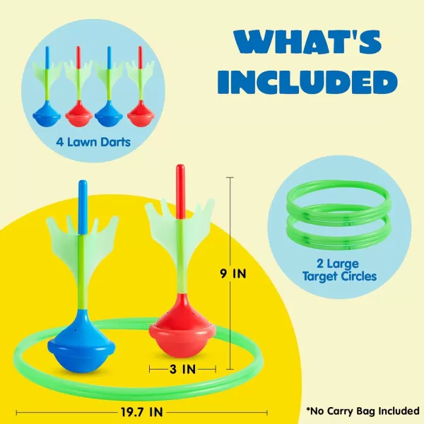 JOYIN Lawn Darts Game Set for Kids and Adults  Glow in The Dark Outdoor Games Lawn Games for Adults and Family Soft Tip Lawn Darts Set for Kids Camping Games Outside Yard Games