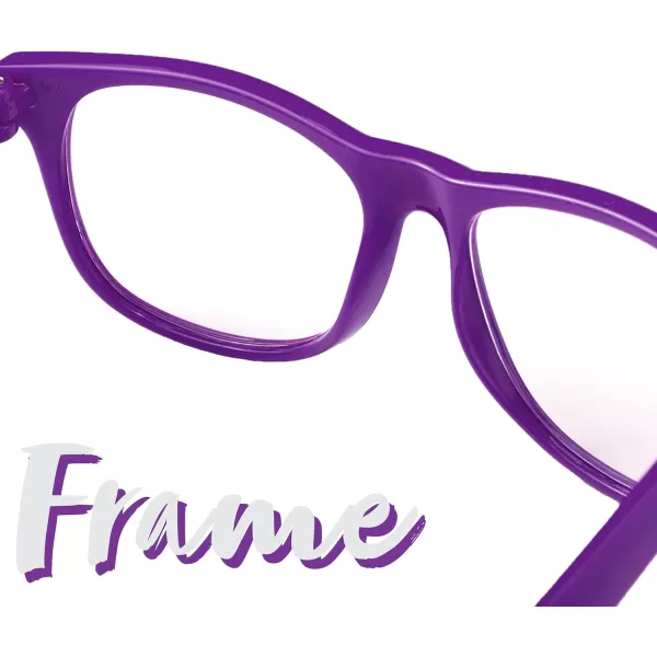 JOYIN Retro Nerd Costume Accessories Glasses with Clear Lenses Nerd Fake Glasses Costume Props for Men Women Costume PartyPurple