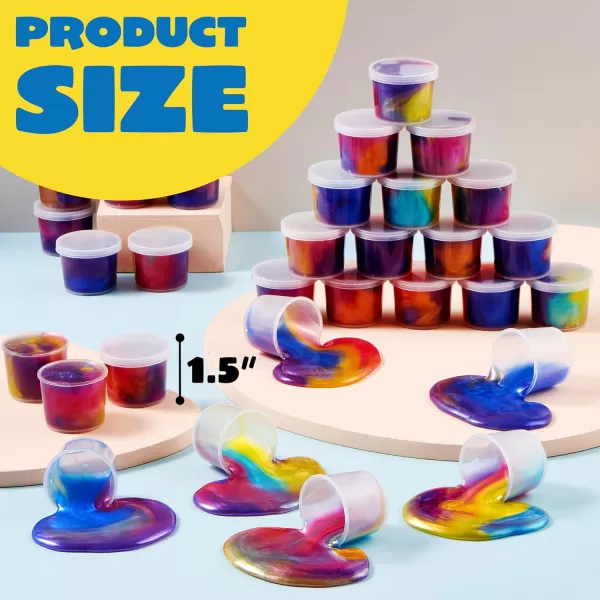 JOYIN Slime Party Favors 36 Pack Galaxy Slime Ball Party Favors  Stretchy NonSticky MessFree Stress Relief and Safe for Girls and Boys  Classroom Reward Valentines Day Party SuppliesGalaxy Slime Cup
