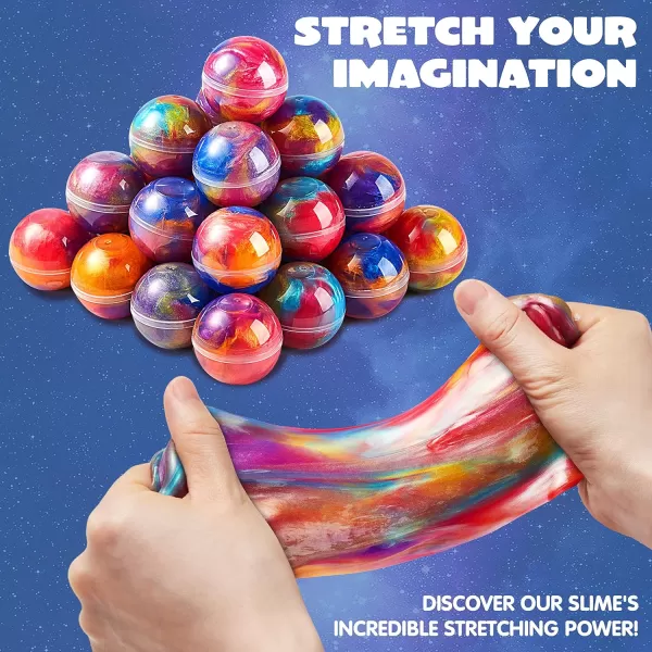 JOYIN Slime Party Favors 36 Pack Galaxy Slime Ball Party Favors  Stretchy NonSticky MessFree Stress Relief and Safe for Girls and Boys  Classroom Reward Valentines Day Party SuppliesGalaxy Slime Ball