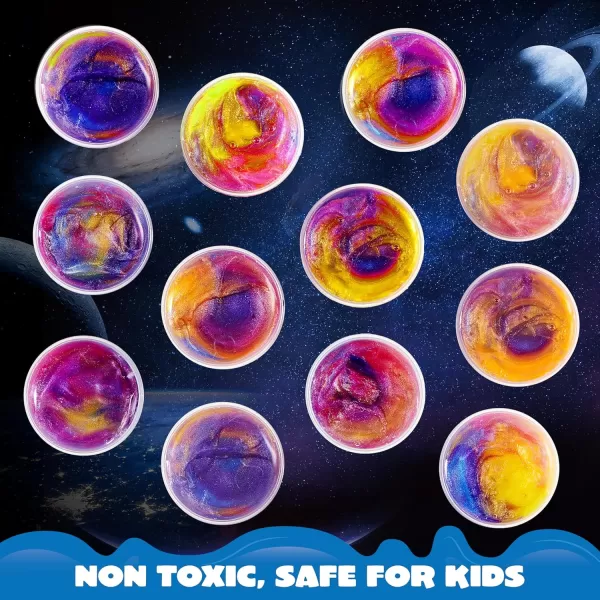 JOYIN Slime Party Favors 36 Pack Galaxy Slime Ball Party Favors  Stretchy NonSticky MessFree Stress Relief and Safe for Girls and Boys  Classroom Reward Valentines Day Party SuppliesGalaxy Slime Cup