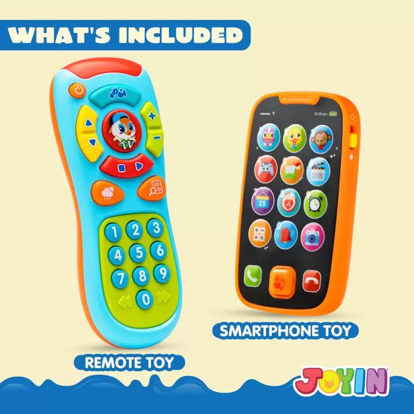 JOYIN Smartphone Toys for Baby Remote Control Baby Phone with Music Baby Learning Toy Christmas Birthday Gifts for Baby Infants Kids Boys and Girls Holiday Stuffers PresentOrange