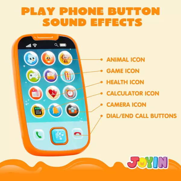 JOYIN Smartphone Toys for Baby Remote Control Baby Phone with Music Baby Learning Toy Christmas Birthday Gifts for Baby Infants Kids Boys and Girls Holiday Stuffers PresentWhite
