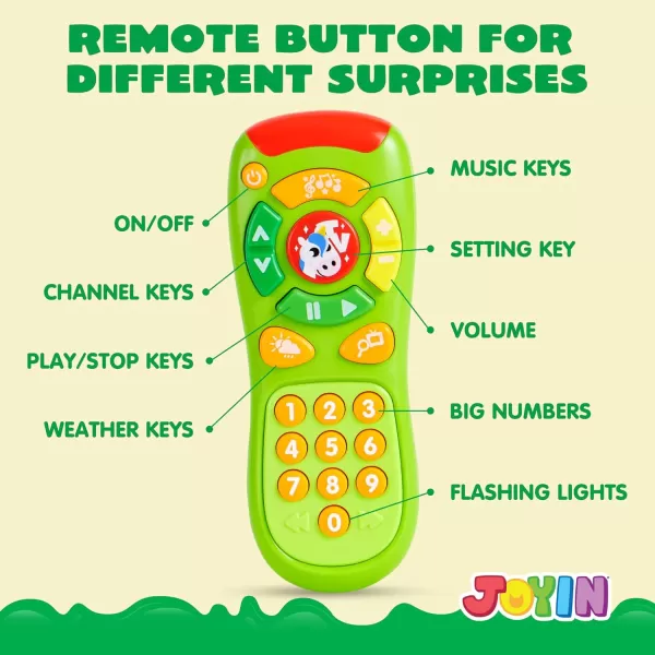 JOYIN Smartphone Toys for Baby Remote Control Baby Phone with Music Baby Learning Toy Christmas Birthday Gifts for Baby Infants Kids Boys and Girls Holiday Stuffers PresentGreen