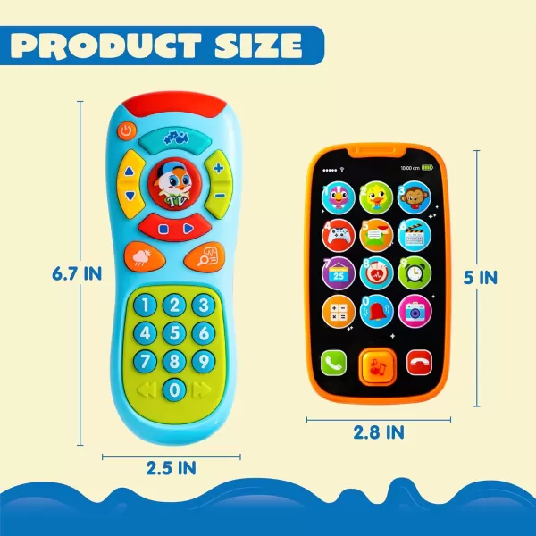 JOYIN Smartphone Toys for Baby Remote Control Baby Phone with Music Baby Learning Toy Christmas Birthday Gifts for Baby Infants Kids Boys and Girls Holiday Stuffers PresentOrange