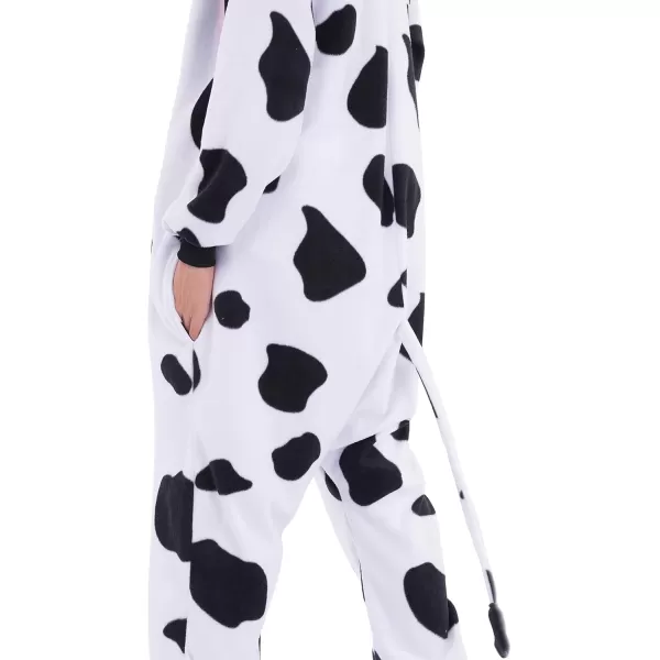 Spooktacular Creations Halloween Adult Cow Costume Cow Pajama Cow Halloween Costume for Halloween Cosplay Themed PartiesMulticolor