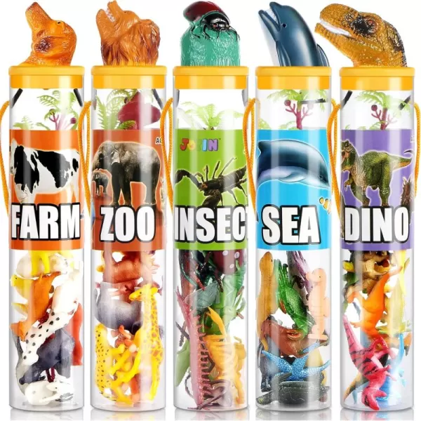JOYIN 69Pcs Small Animal Figures Assorted Mini Plastic Animal Toy Ocean Zoo Farm Dinosaur Insect Realistic Tiny Little Animals for Sensory Bin Christmas Birthday Gifts Toddler 3 Kid 35
