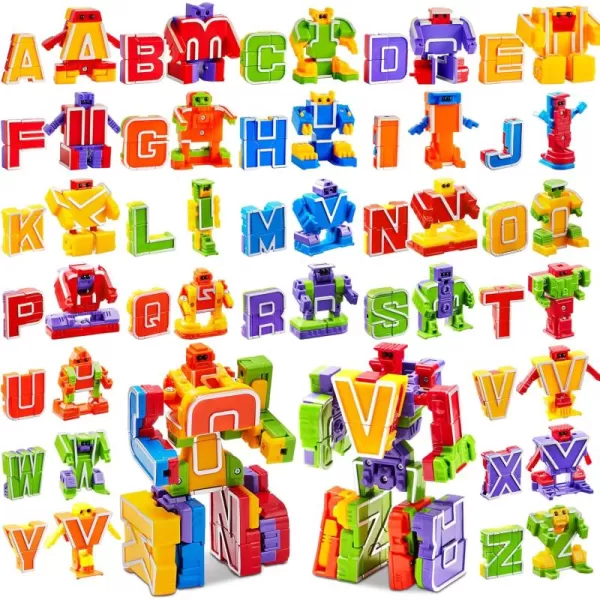 JOYIN Alphabet Robots Toys for Kids ABC Learning Toys Alphabots Letters Toddlers Education Toy Carnival Prizes Christmas Toys Treasure Box and Prize for Classroom