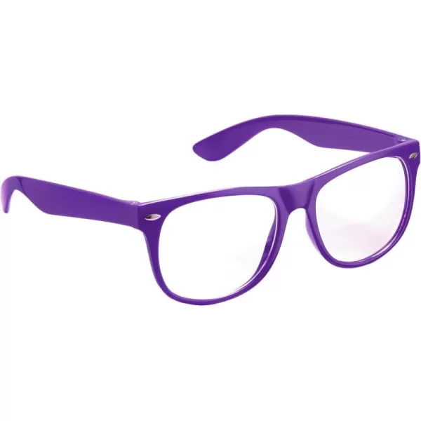 JOYIN Retro Nerd Costume Accessories Glasses with Clear Lenses Nerd Fake Glasses Costume Props for Men Women Costume PartyPurple