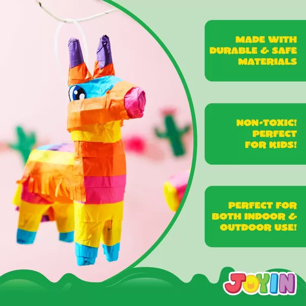 3 pcs Mini Donkey Pinatas 7quotx55quot Cinco De Mayo Rainbow Color for Fun Fiesta Taco Party Supplies Luau Event Photo Props Mexican Theme Decoration Carnivals Festivals Taco Tuesday Event