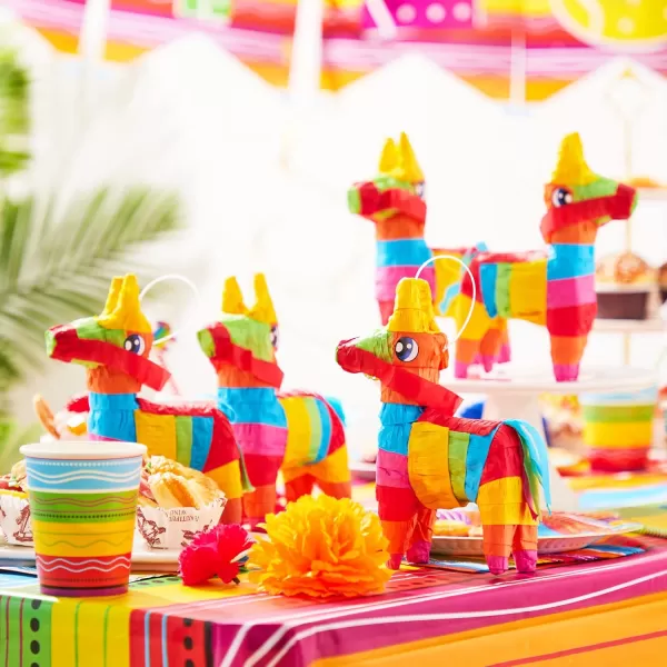 Cinco De Mayo 8 pcs Mini Donkey Pinatas 57quotx75quot Rainbow Color for Fun Fiesta Taco Party Supplies Luau Event Photo Props Mexican Theme Decoration Carnivals Festivals Taco Tuesday Event