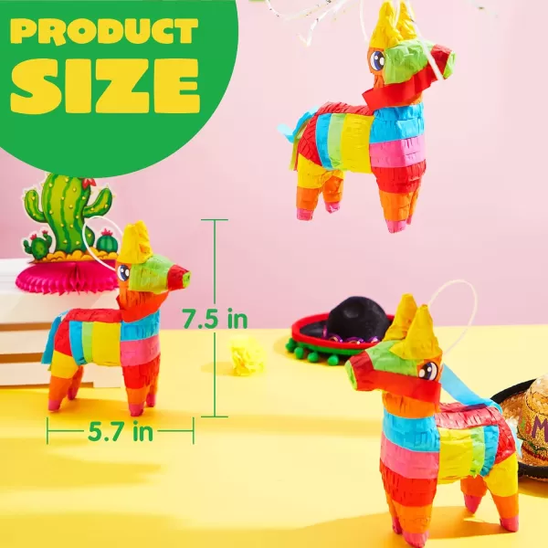 Cinco De Mayo 8 pcs Mini Donkey Pinatas 57quotx75quot Rainbow Color for Fun Fiesta Taco Party Supplies Luau Event Photo Props Mexican Theme Decoration Carnivals Festivals Taco Tuesday Event