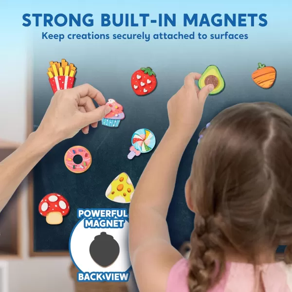 JOYIN 12 Wooden Magnet Creativity Arts ampamp Crafts Painting Kit for Kids Decorate Your Own Painting Gift for Easter Basket Stuffers Birthday Parties and Family Crafts Party Favors for Boys GirlsFood