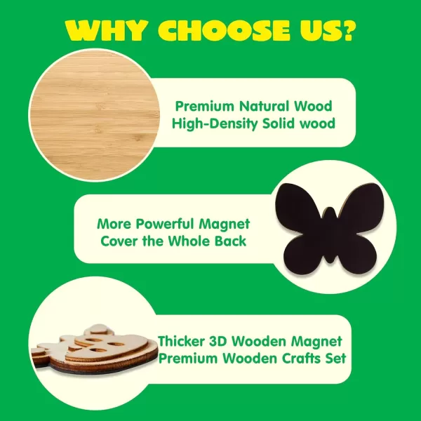 JOYIN 12 Wooden Magnet Creativity Arts ampamp Crafts Painting Kit for Kids Decorate Your Own Painting Gift for Easter Basket Stuffers Birthday Parties and Family Crafts Party Favors for Boys GirlsAnimal