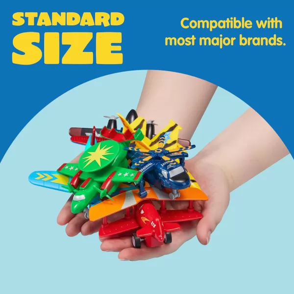 JOYIN 16 Pcs Pull Back Airplane Toys Boys Plane Playset Aircraft Incl Helicopter Toys Fighter Jet Toys Bomber Toys Biplane Toy Gifts for Toddler Kids 3 Years Old Kids Presents Toys