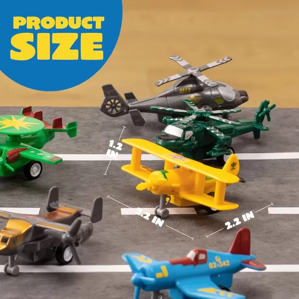 JOYIN 16 Pcs Pull Back Airplane Toys Boys Plane Playset Aircraft Incl Helicopter Toys Fighter Jet Toys Bomber Toys Biplane Toy Gifts for Toddler Kids 3 Years Old Kids Presents Toys