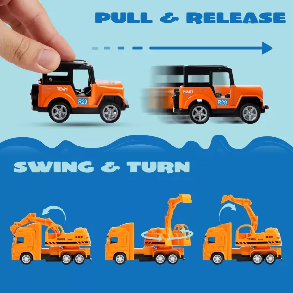 JOYIN 20PCS Die Cast Metal Pull Back Toy Cars Vehicle Set for Toddlers Child Party Favors Cake Toppers Stocking Stuffers Race Cars for Boys Gift Set for Babies