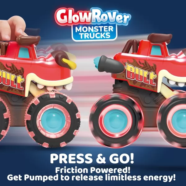 JOYIN 3 Pack Monster Truck Toy  Motion Activated LightUp Cars for Toddlers  Monster Treads Lightning Wheels  Baby Toy Press ampamp Go Cars for Boys Girls