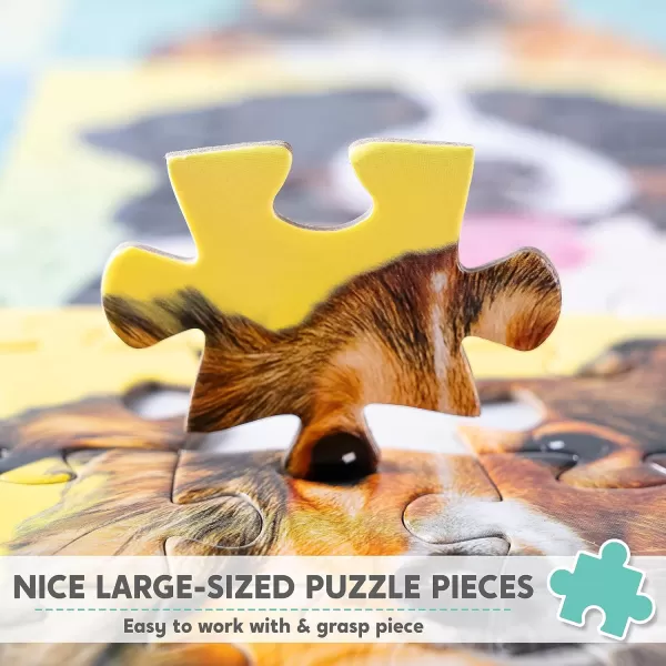 JOYIN 300 pcs Multicolor Dogs Puzzles Jigsaw Puzzle for Kids and Adults29quot x 21quot Puppy Theme Puzzles for Teens Collection Gift Home Art Decor