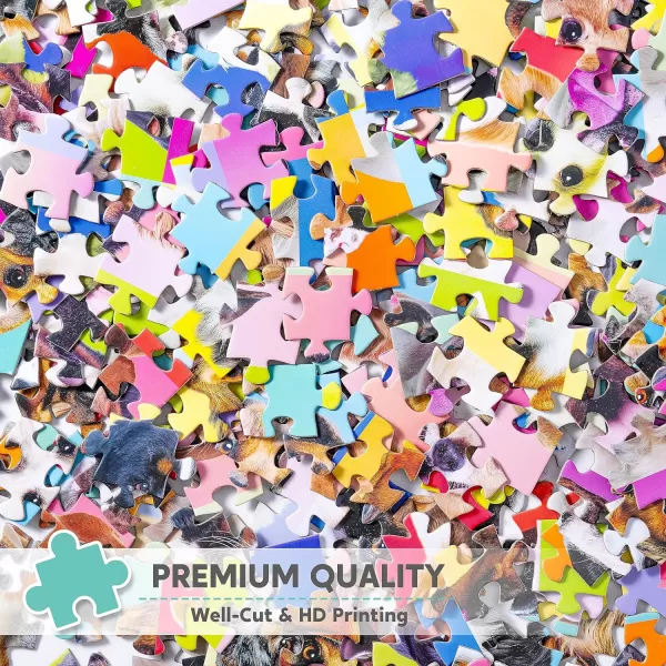 JOYIN 300 pcs Multicolor Dogs Puzzles Jigsaw Puzzle for Kids and Adults29quot x 21quot Puppy Theme Puzzles for Teens Collection Gift Home Art Decor