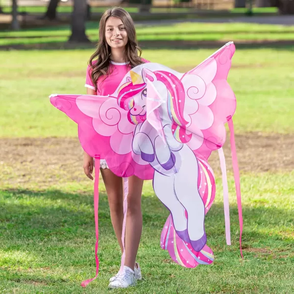 JOYIN 433 Giant Unicorn Kite Easy to Fly Huge Kites for Kids and Adults with 2625 ft Kite String Large Beach Kite for Outdoor Games and Activities