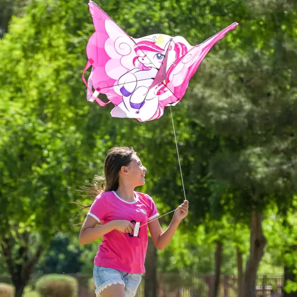 JOYIN 433 Giant Unicorn Kite Easy to Fly Huge Kites for Kids and Adults with 2625 ft Kite String Large Beach Kite for Outdoor Games and Activities