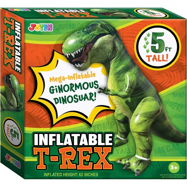 JOYIN 62 Giant TRex Dinosaur Inflatable for Party Decorations Birthday Party Gift for Kids and Adults Dinosaur Pool Toys Over 5Ft Tall