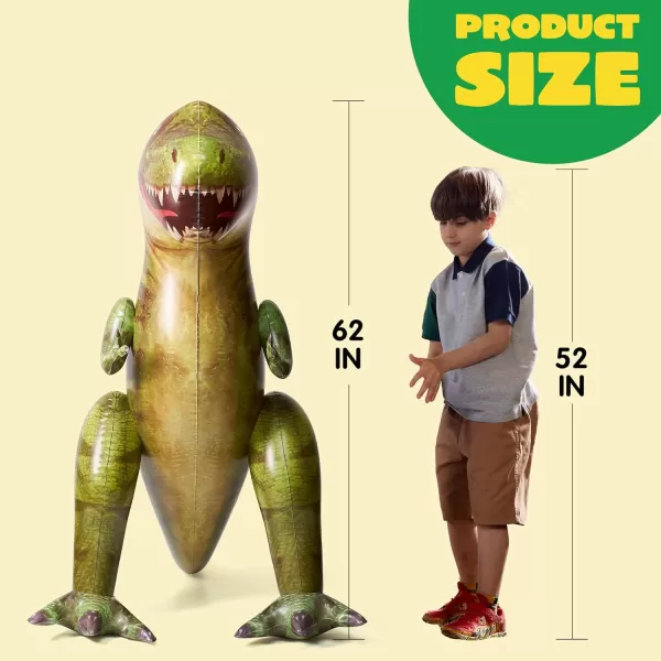 JOYIN 62 Giant TRex Dinosaur Inflatable for Party Decorations Birthday Party Gift for Kids and Adults Dinosaur Pool Toys Over 5Ft Tall