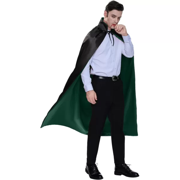 JOYIN Adult Child Unisex Vampire Costume Accessories Halloween Vampire Cape for Transylvania Dracula Theme PartyBlack  Green