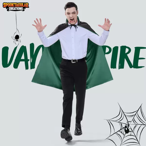 JOYIN Adult Child Unisex Vampire Costume Accessories Halloween Vampire Cape for Transylvania Dracula Theme PartyBlack  Green