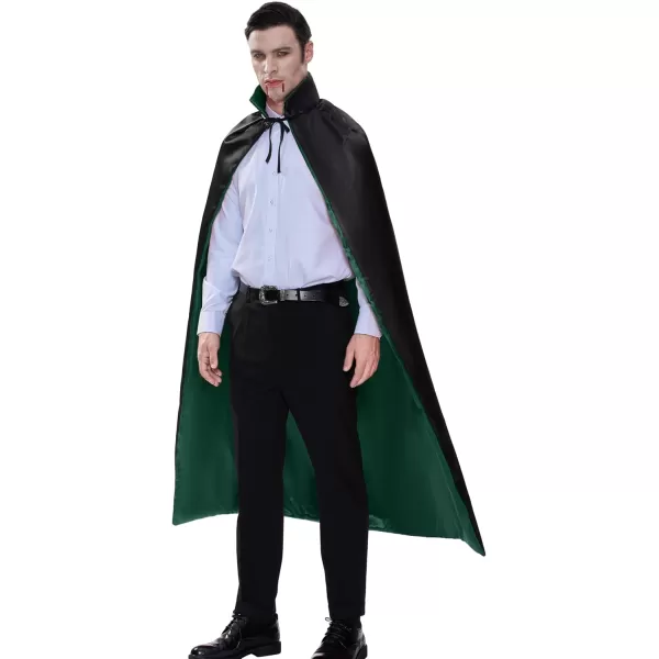 JOYIN Adult Child Unisex Vampire Costume Accessories Halloween Vampire Cape for Transylvania Dracula Theme PartyBlack  Green