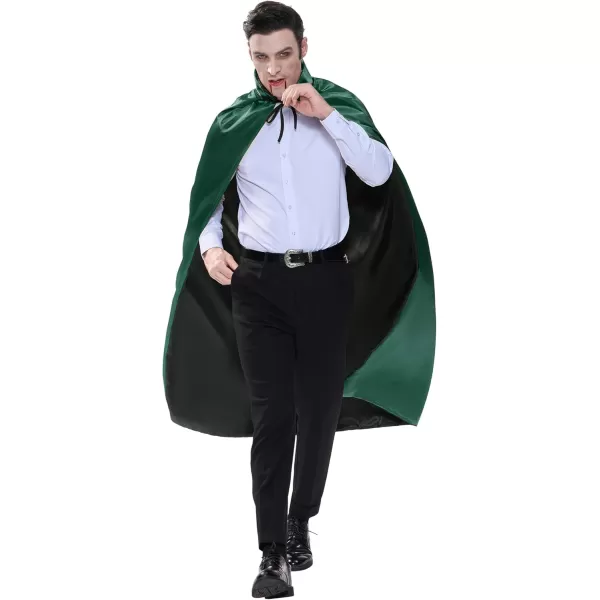 JOYIN Adult Child Unisex Vampire Costume Accessories Halloween Vampire Cape for Transylvania Dracula Theme PartyBlack  Green