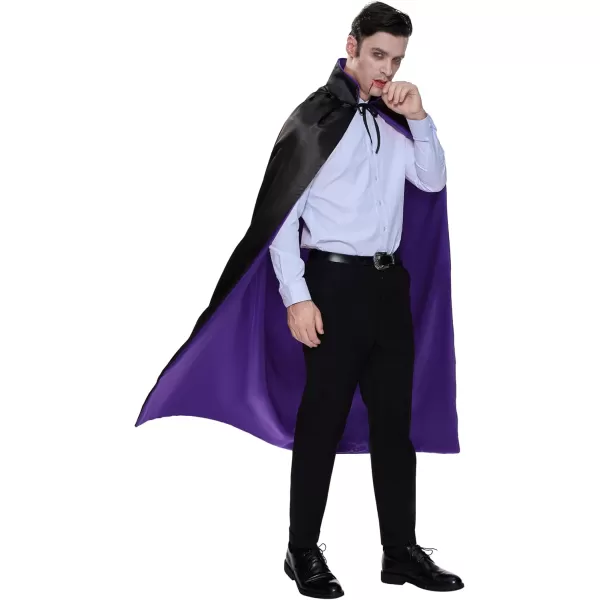 JOYIN Adult Child Unisex Vampire Costume Accessories Halloween Vampire Cape for Transylvania Dracula Theme PartyBlack  Purple