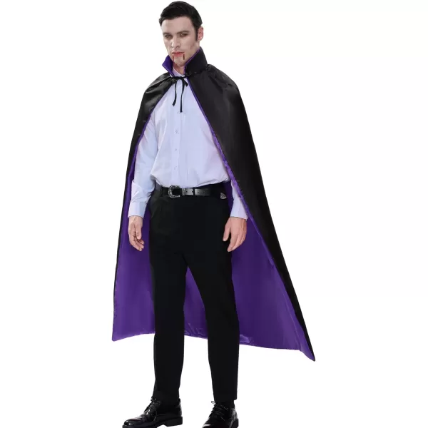 JOYIN Adult Child Unisex Vampire Costume Accessories Halloween Vampire Cape for Transylvania Dracula Theme PartyBlack  Purple