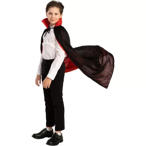 JOYIN Adult Child Unisex Vampire Costume Accessories Halloween Vampire Cape for Transylvania Dracula Theme PartyBlack  Red