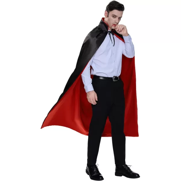JOYIN Adult Child Unisex Vampire Costume Accessories Halloween Vampire Cape for Transylvania Dracula Theme PartyBlack  Red