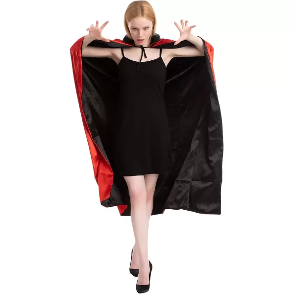 JOYIN Adult Child Unisex Vampire Costume Accessories Halloween Vampire Cape for Transylvania Dracula Theme PartyBlack  Red