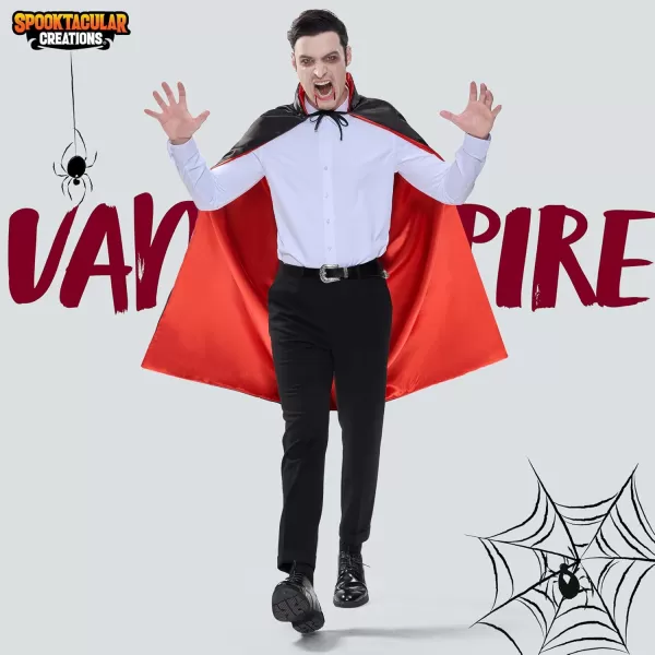 JOYIN Adult Child Unisex Vampire Costume Accessories Halloween Vampire Cape for Transylvania Dracula Theme PartyBlack  Red