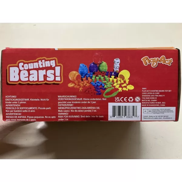 JOYIN Rainbow Counting Bears with Matching Sorting Cups  83 Pcs Set Learning Toys for Kids Age 3 Number Sorting Color Recognition Tweezers Dice Instruction Book Educational Gift