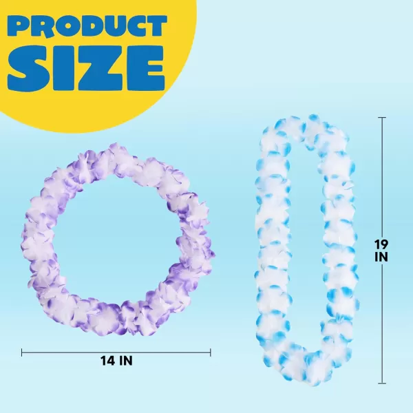 JOYIN Toy 24 Counts Hawaiian Leis Bulk Tropical Flower Lei Hawaiian Lei Beach Hawaii Luau Party Favors Decoration Birthday Party Supplies