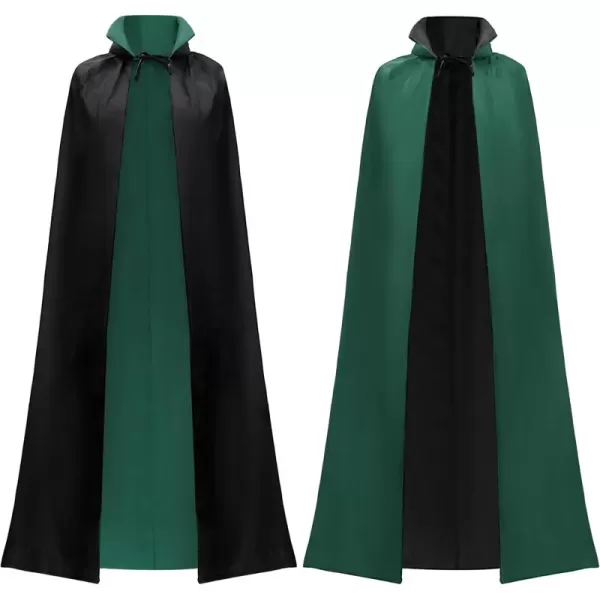 JOYIN Adult Child Unisex Vampire Costume Accessories Halloween Vampire Cape for Transylvania Dracula Theme PartyBlack  Green