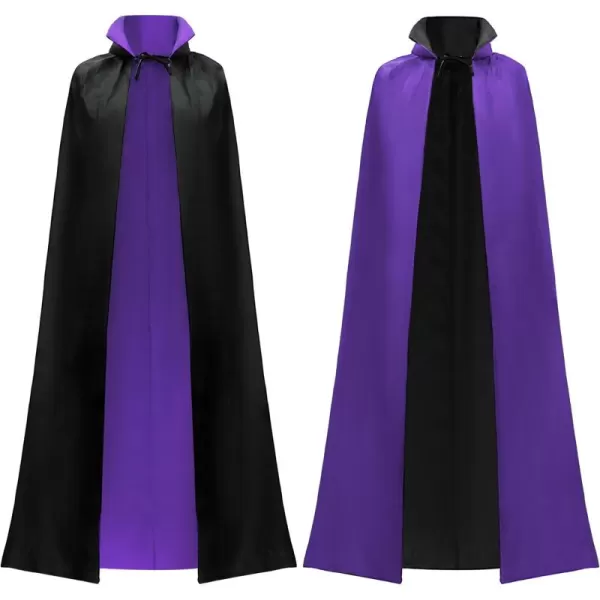 JOYIN Adult Child Unisex Vampire Costume Accessories Halloween Vampire Cape for Transylvania Dracula Theme PartyBlack  Purple