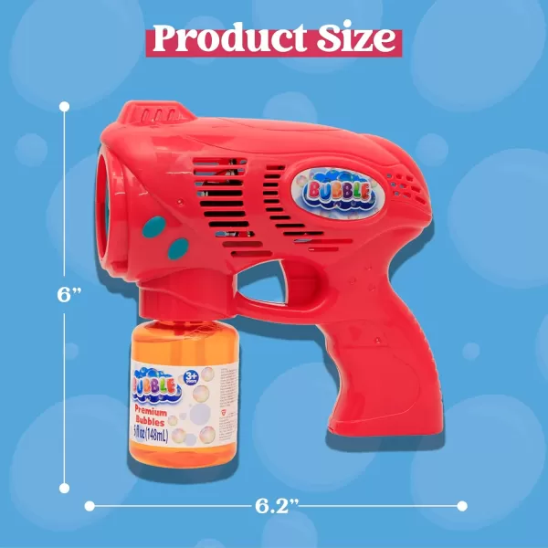 JOYIN 2 Kids Bubble Gun with 2 Bottles Bubble Refill Solution Bubble Guns Kids 48 Bubble Machine Gun for Toddlers 13 Bubble Gun Blaster Party Favors Summer Toy Outdoors Easter Birthday GiftRedblue